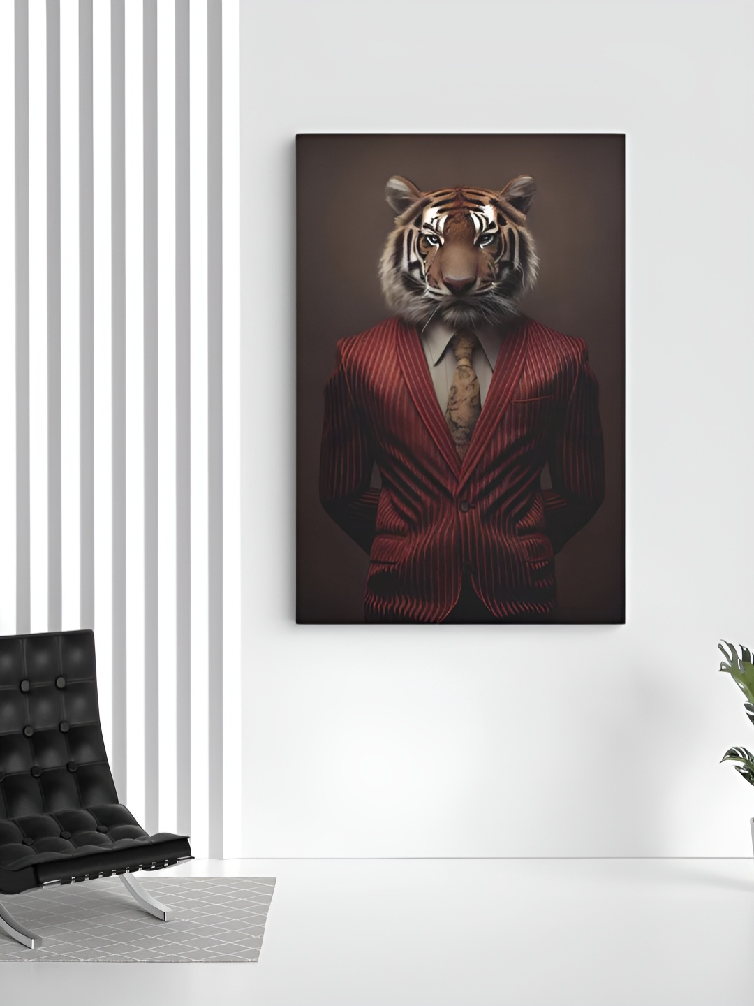 

CLAWCRAFTS Red and Brown Wooden Animal Wall Paintings