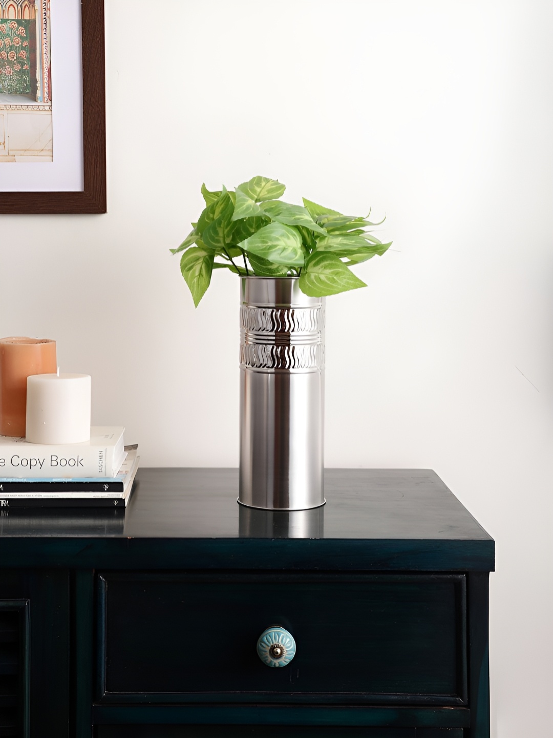 

Maison Modern Textured Stainless Steel Flower Vase, Silver