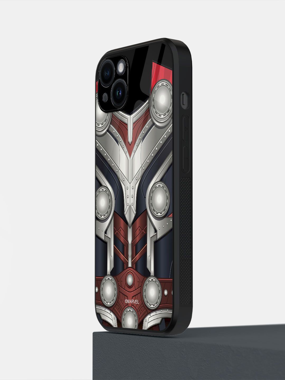 

macmerise Superhero Printed iPhone 14 Plus Back Case Mobile Accessories, Grey