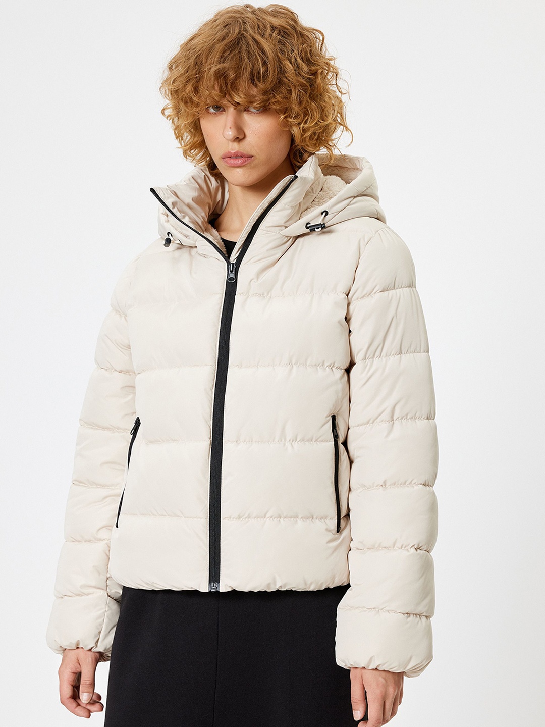 

Koton Women Solid Hooded Padded Jacket, Grey