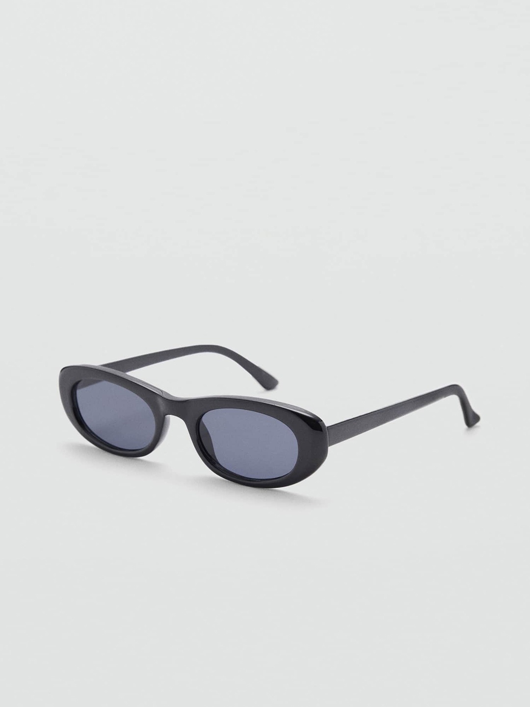 

MANGO Women Oval Sunglasses with UV Protected Lens, Black