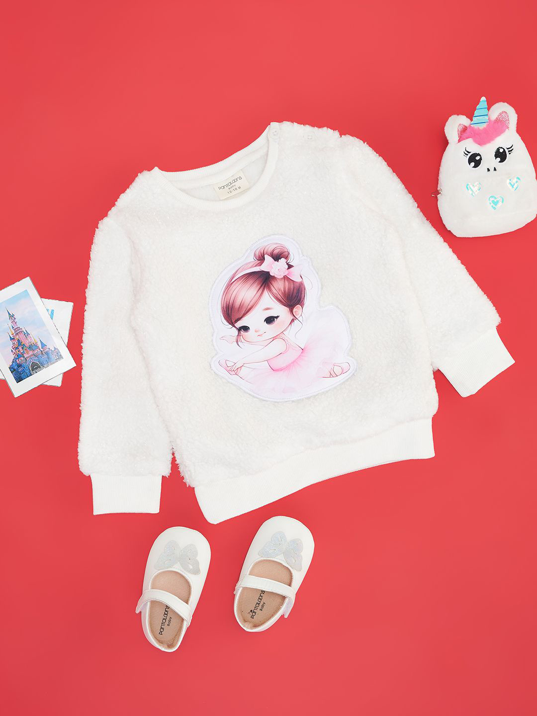 

Pantaloons Baby Girls Embroidered Sweatshirt, Off white
