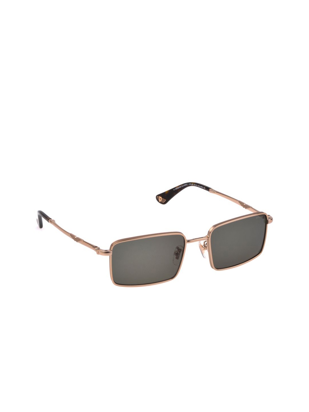 

Police Men Rectangle Sunglasses with UV Protected Lens SPLL85K548M2SG, Green