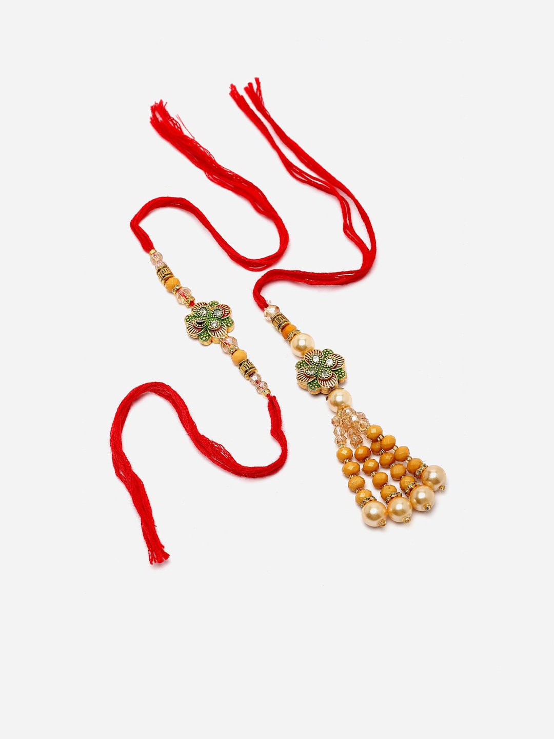 

Sangria Set Of 6 Gold-Plated Thread Rakhi