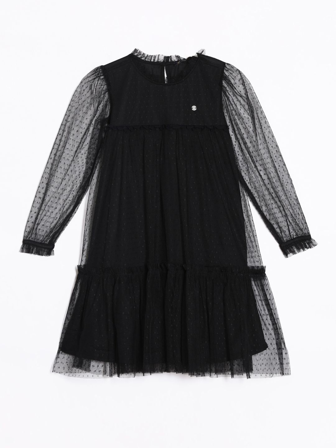 

Allen Solly Junior Girls Tiered A-Line Dress, Black