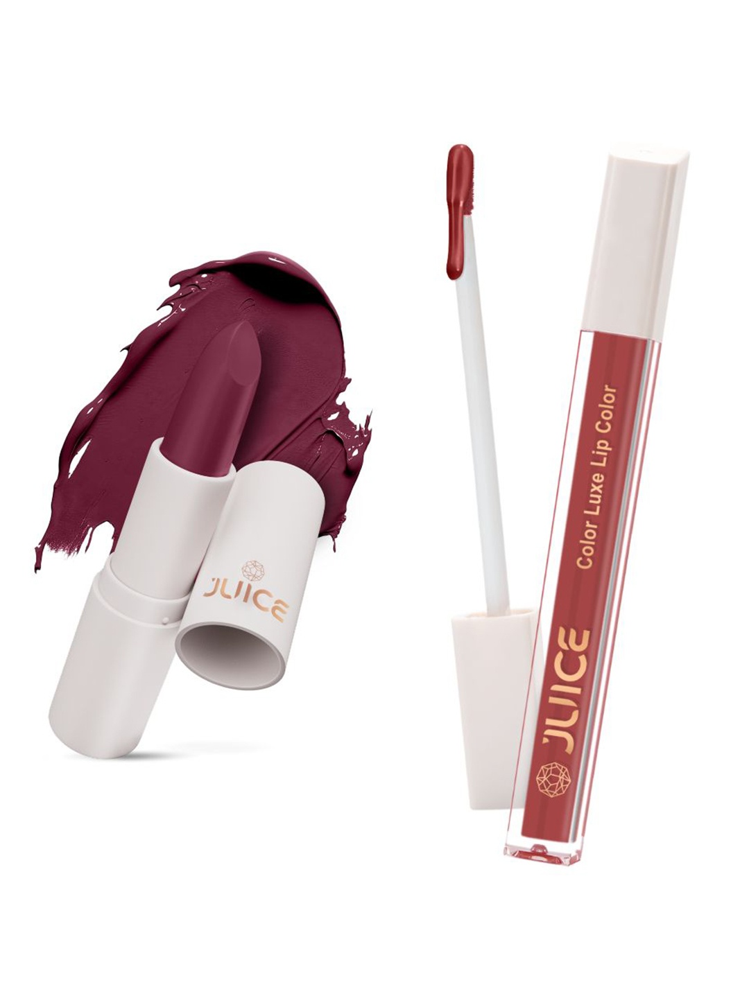 

JUICE Set of Color Luxe Lip Color 2.5ml & Kiss Sensation Lipstick 4g - Shade M14 & M03, Purple