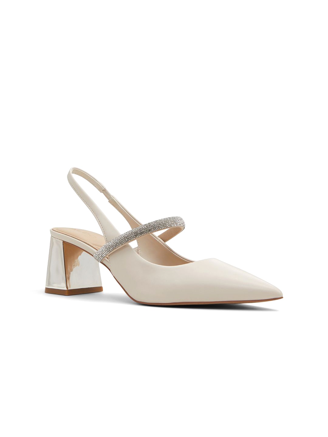 

ALDO Women Embellished Pointed Toe Mules, White