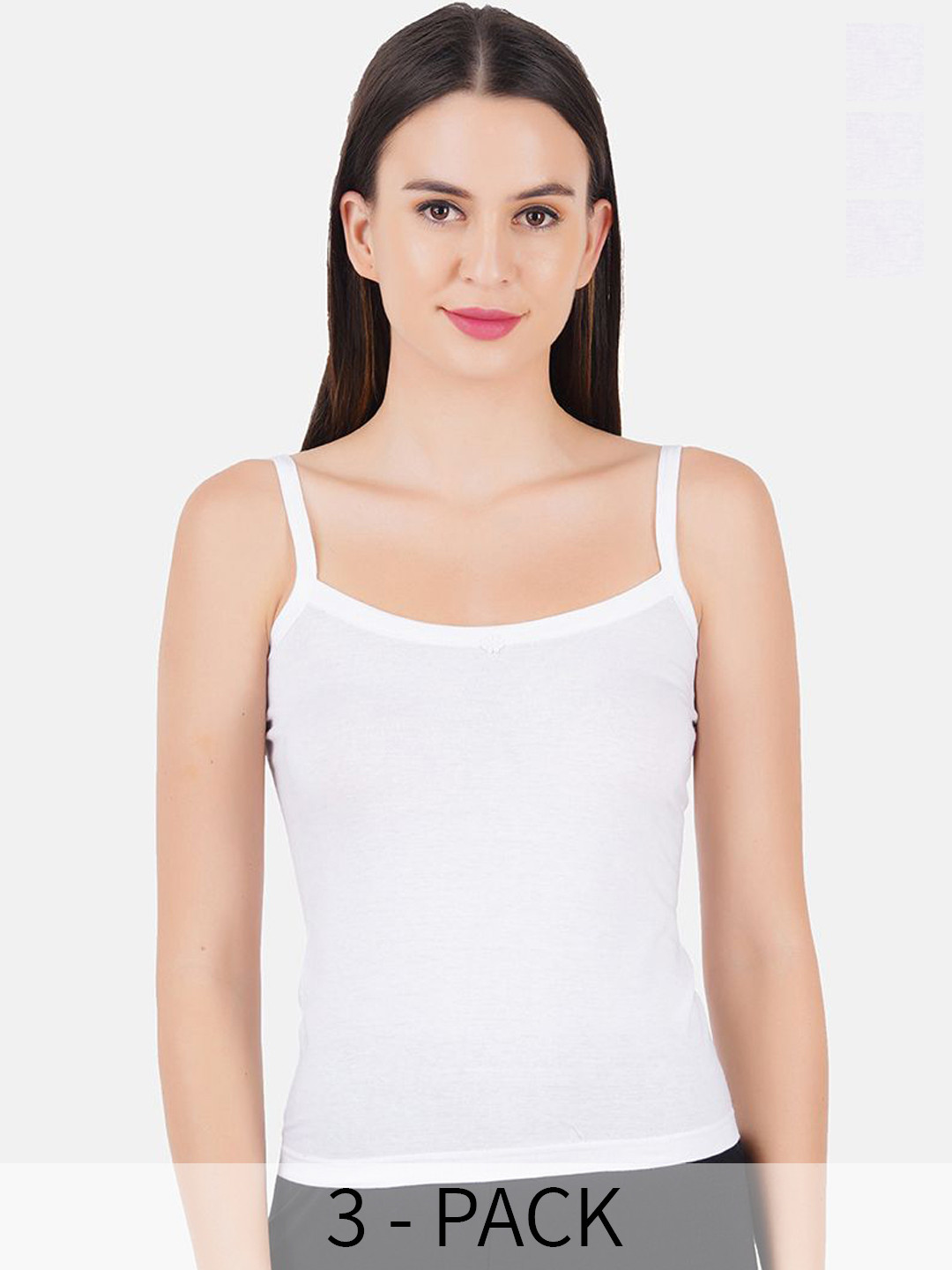 

Ramraj Women Pack Of 3 Pure Cotton Camisoles, White