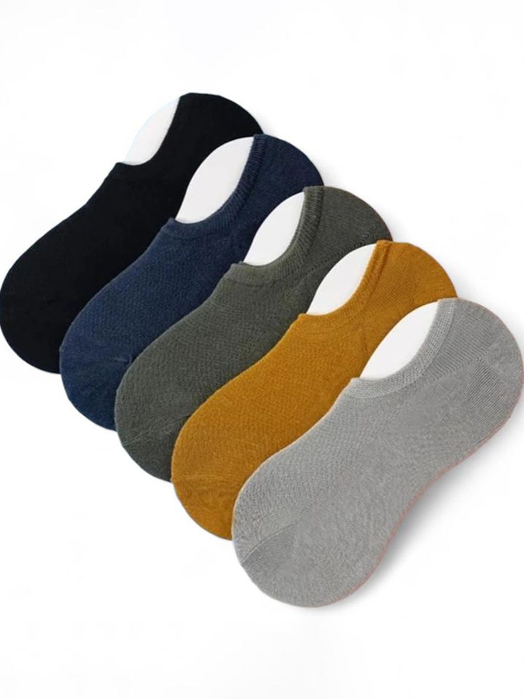 

Sockscarving Men Pack Of 5 Shoe Liner Socks, Grey