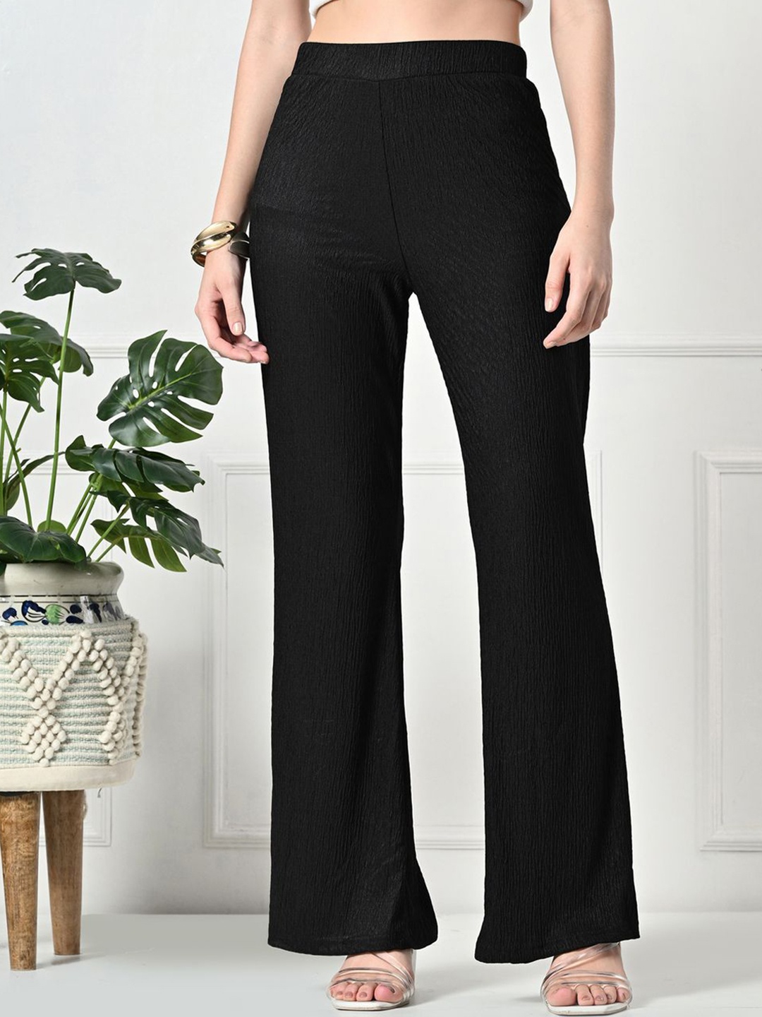 

Gladly Women Comfort High-Rise Trousers, Black