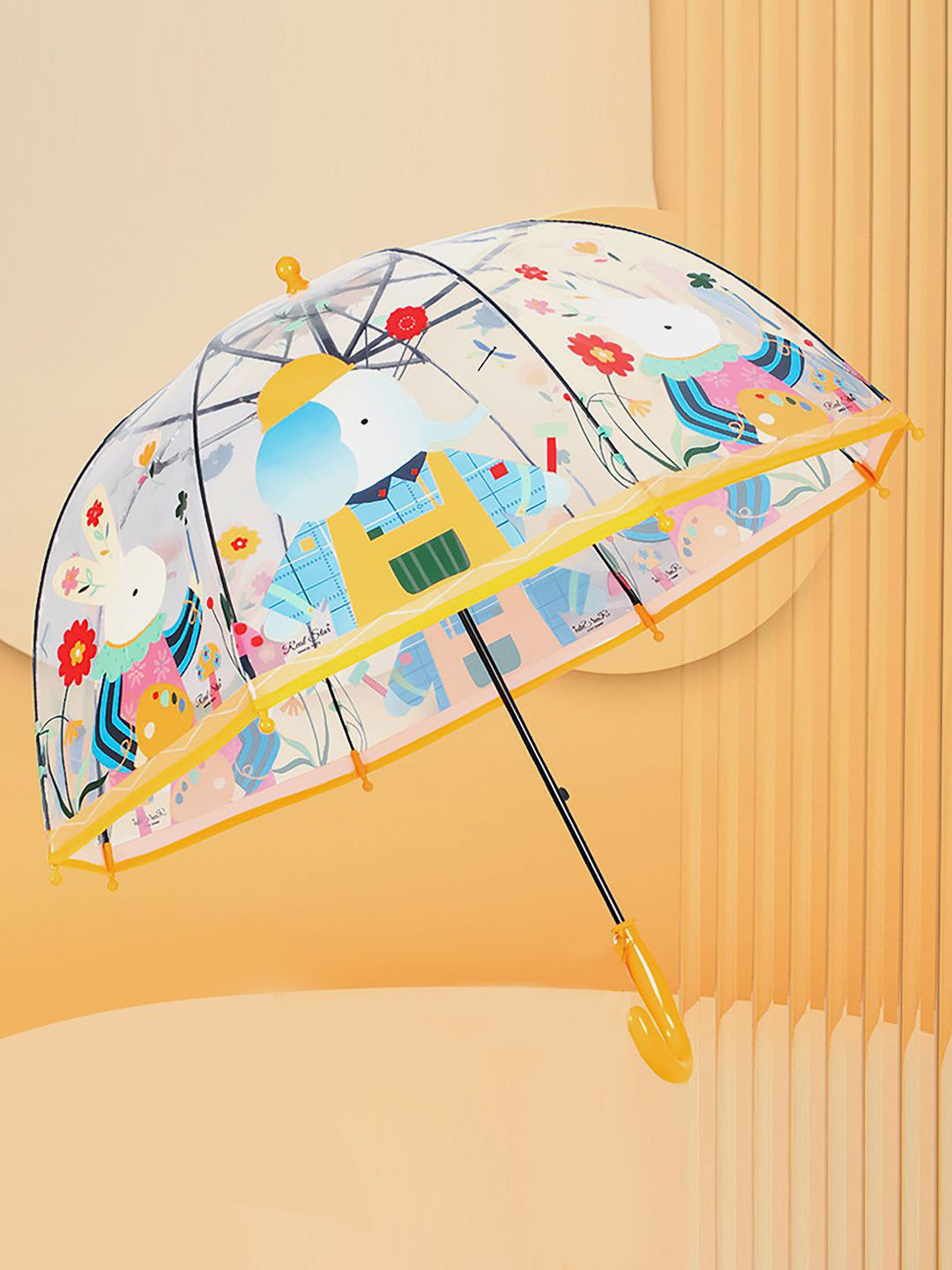 

Little Surprise Box Kids Dome Style, Ms.Foxy Transparent Purple Umbrella, Yellow