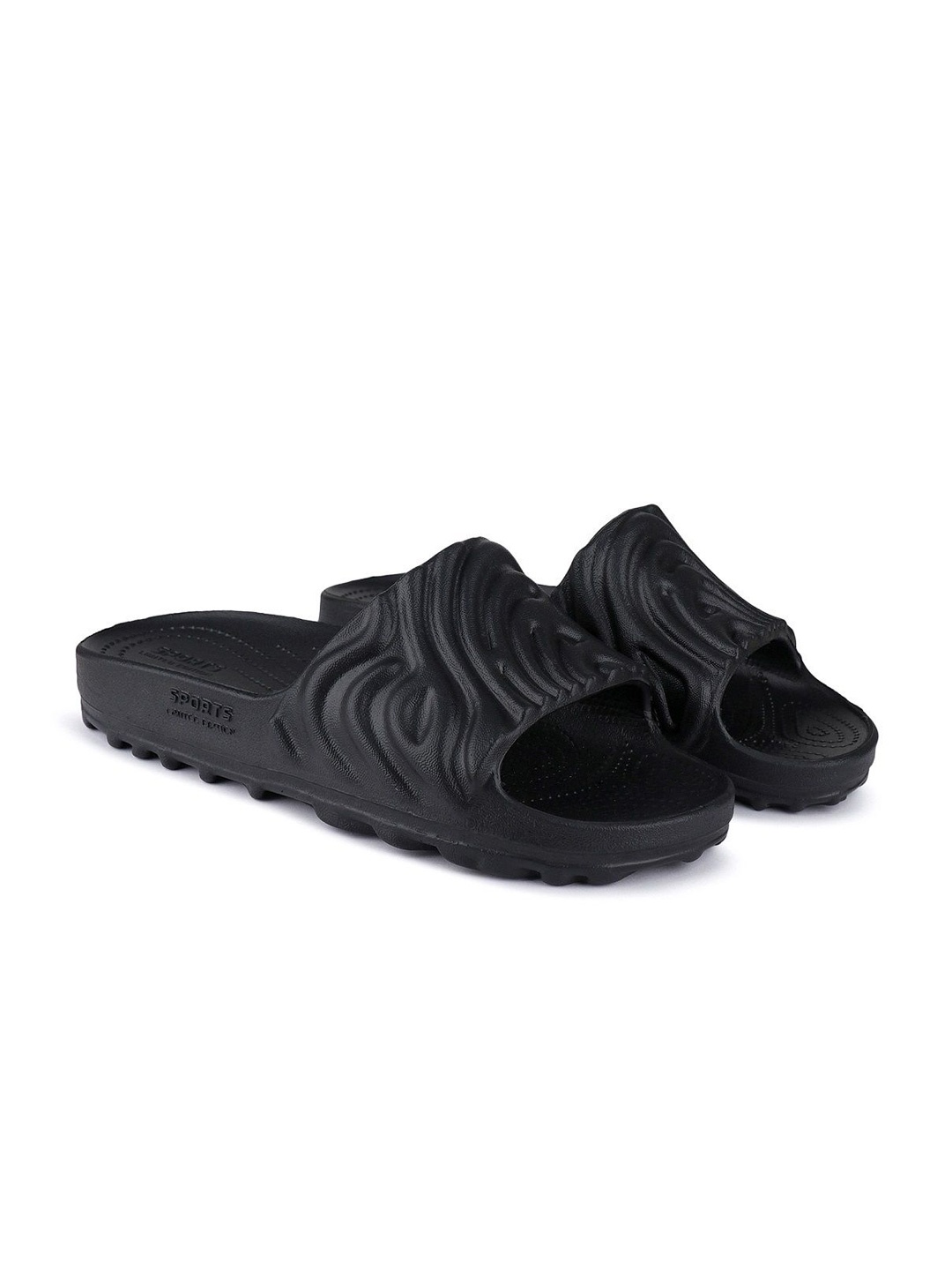 

BERSACHE Men Flexibility Technology Sliders, Black