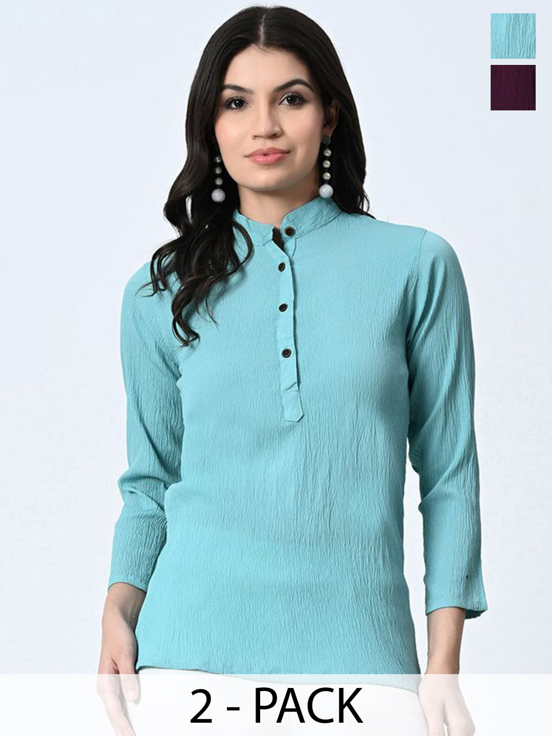 

BAESD Women Geometric Embroidered Thread Work Crepe Pathani Kurta, Multi