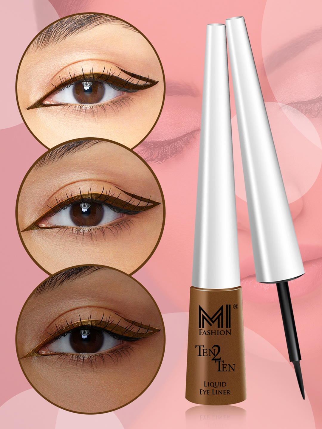 

MI FASHION Ten-2-Ten Long-Stay Waterproof Liquid Eyeliner 4ml - Shade 05, Brown