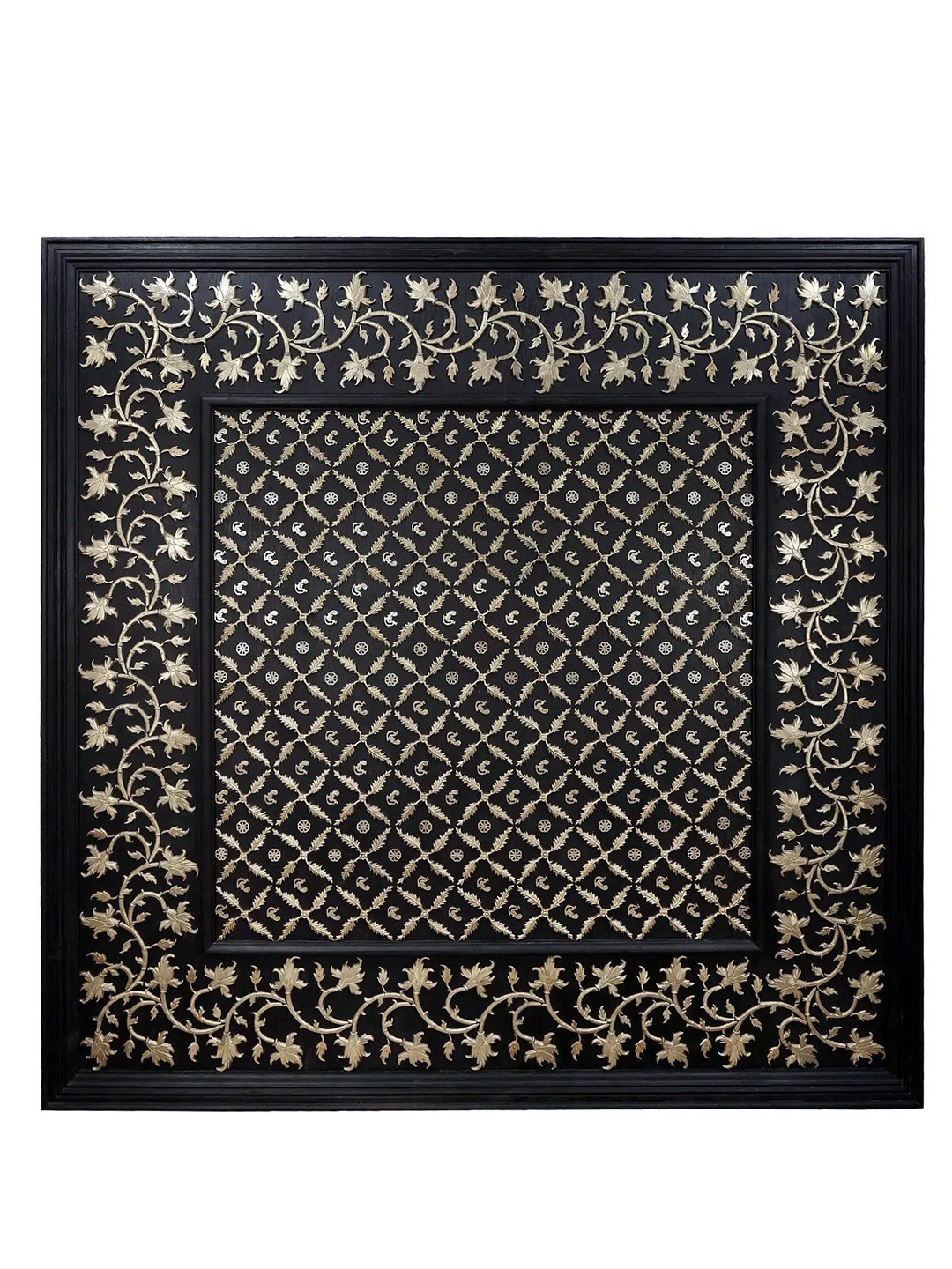

Exotic India Wood & Brass Decorative Ceiling, Black