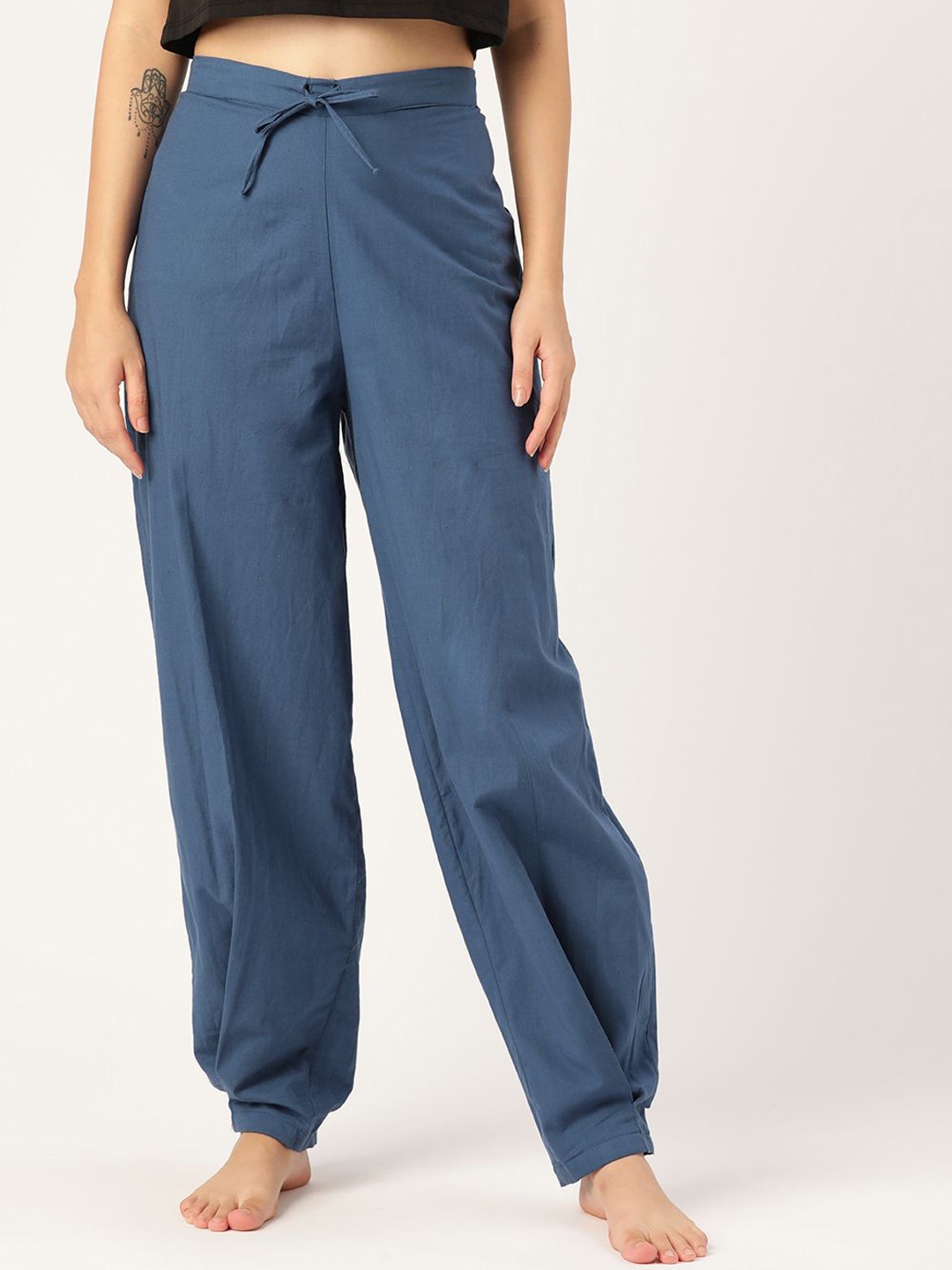 

MBeautiful Organic Cotton Straight Fit Lounge Pants, Blue