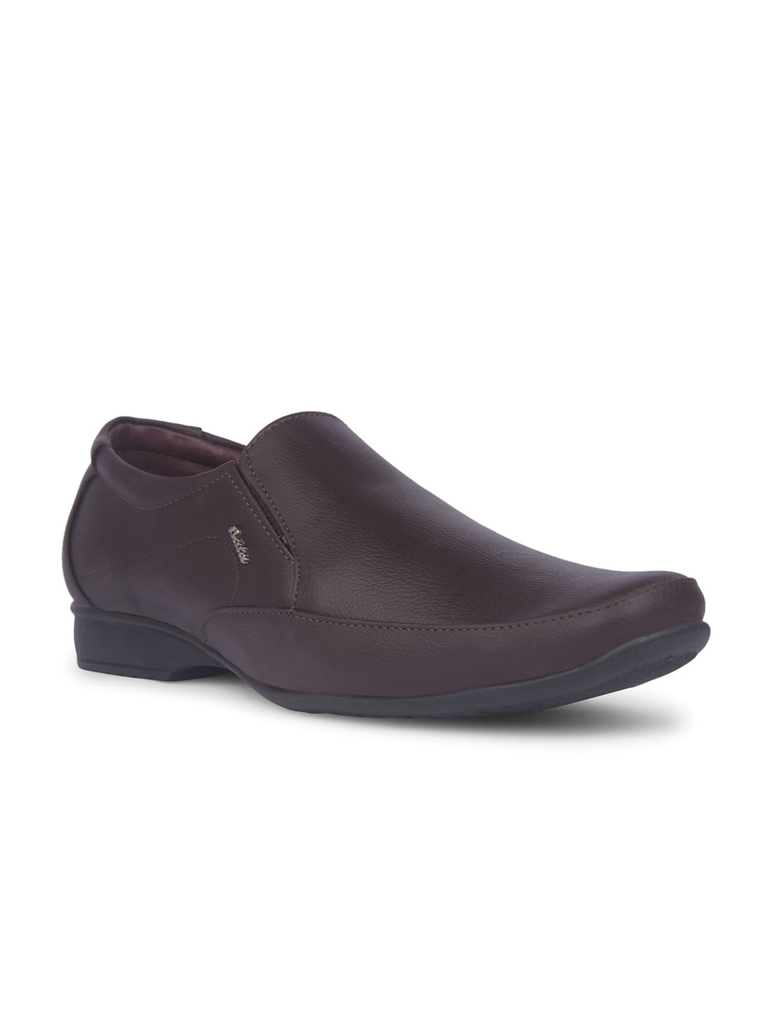 

Bata Men Square Toe Slip-On Shoes, Brown