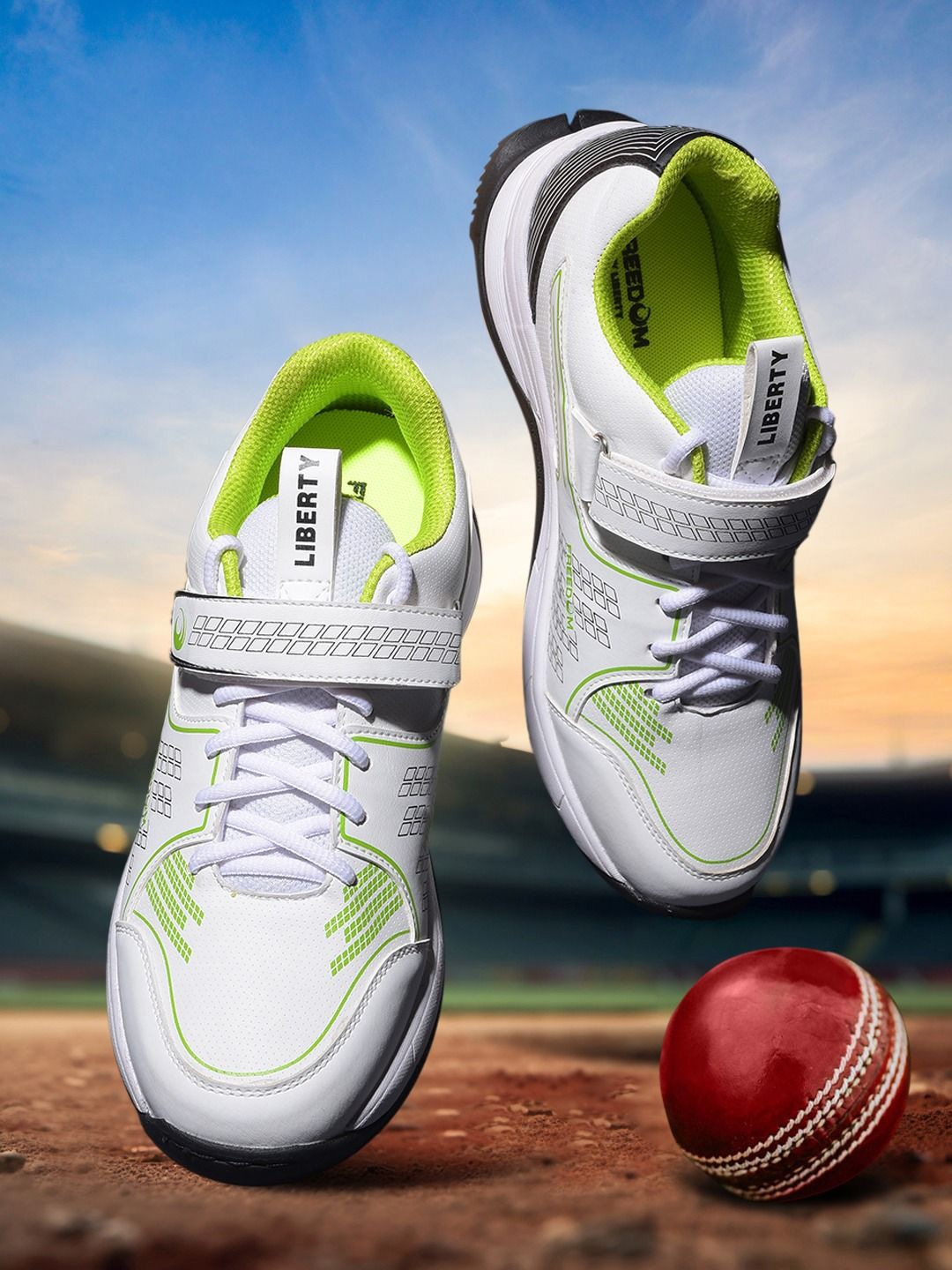 

Liberty Men Cricket Non-Marking Shoes, Green