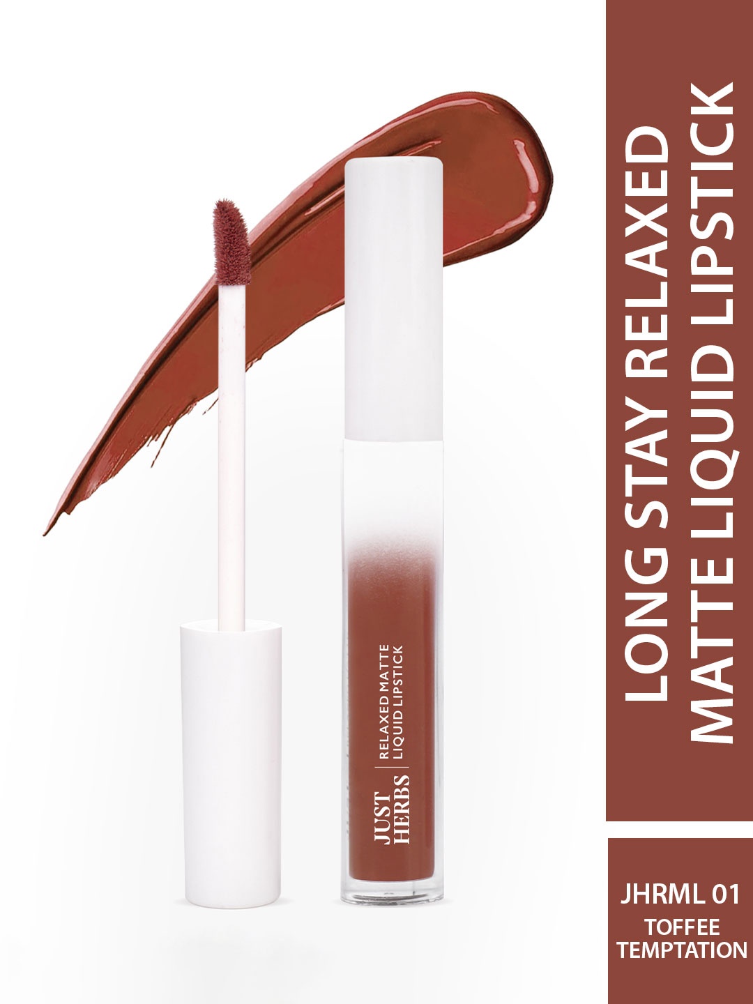 

Just Herbs Relaxed Long Lasting Matte Liquid Lipstick 4ml - Toffee Temptation 01, Brown