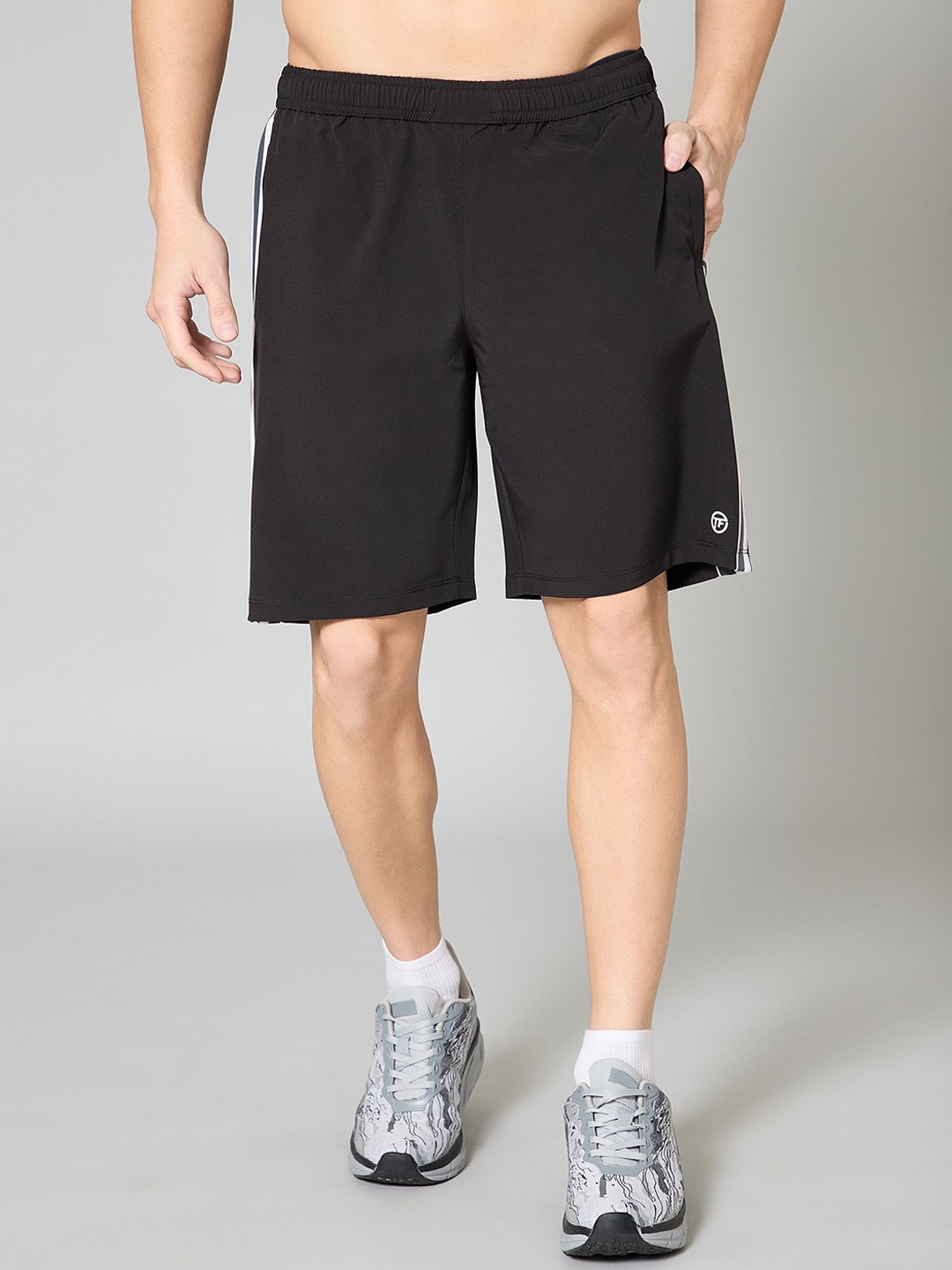 

TURNFIT Men Regular Fit Running Shorts, Black