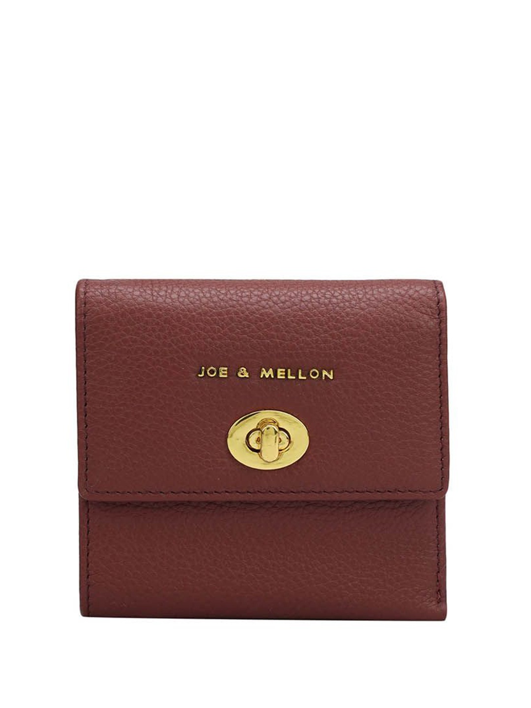 

Joe & Mellon Women Leather Three Fold Wallet, Maroon