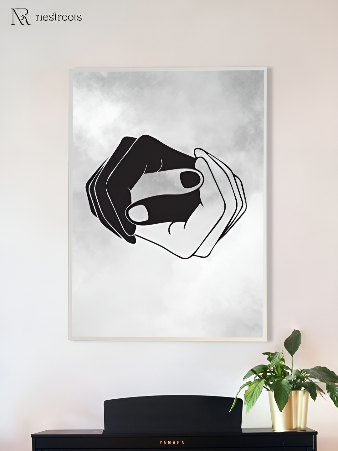 

nestroots Grey & Black Canvas Wall Art