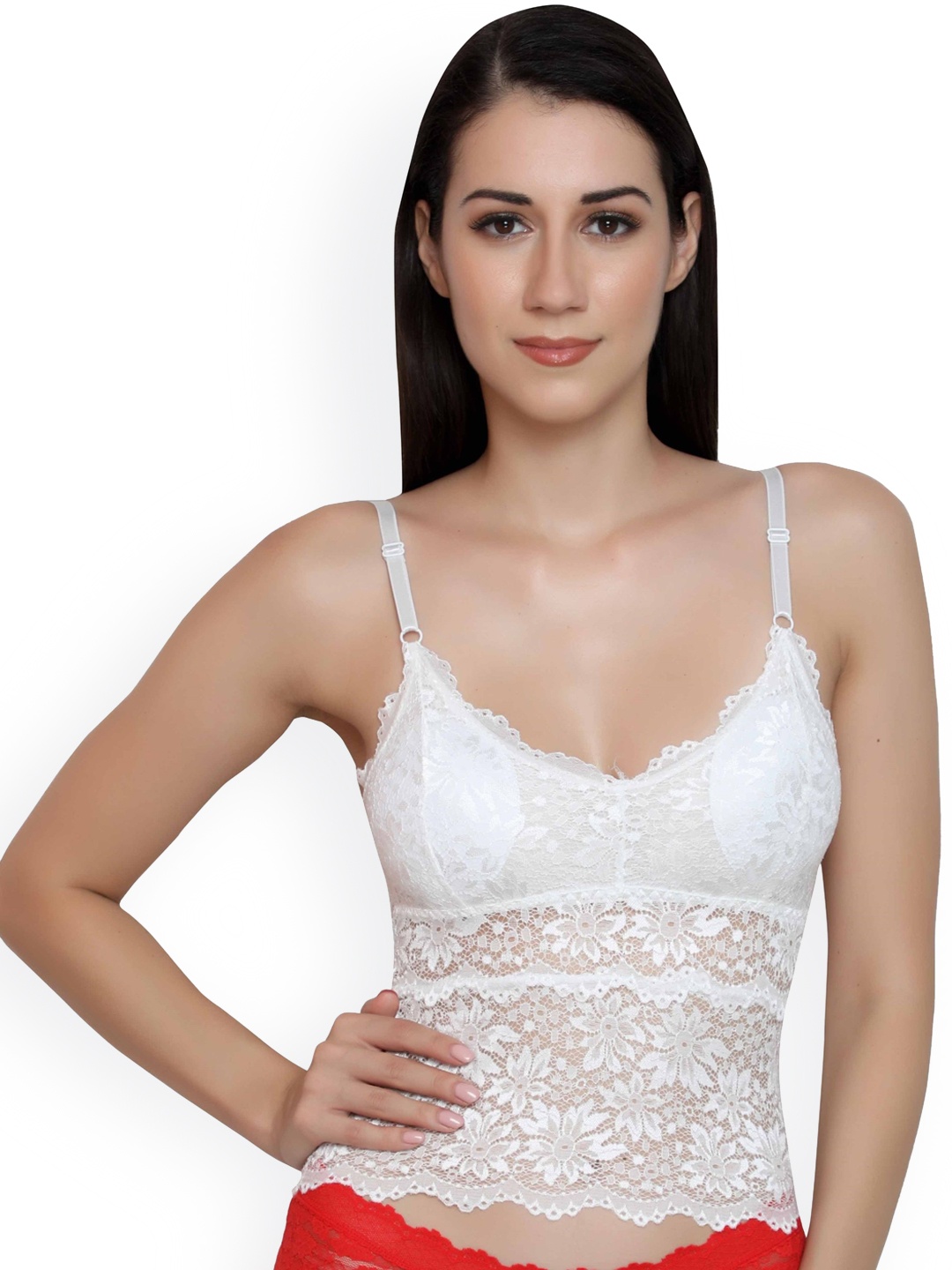 

Glamoras Padded Non Wired Adjustable Strap Camisole, White