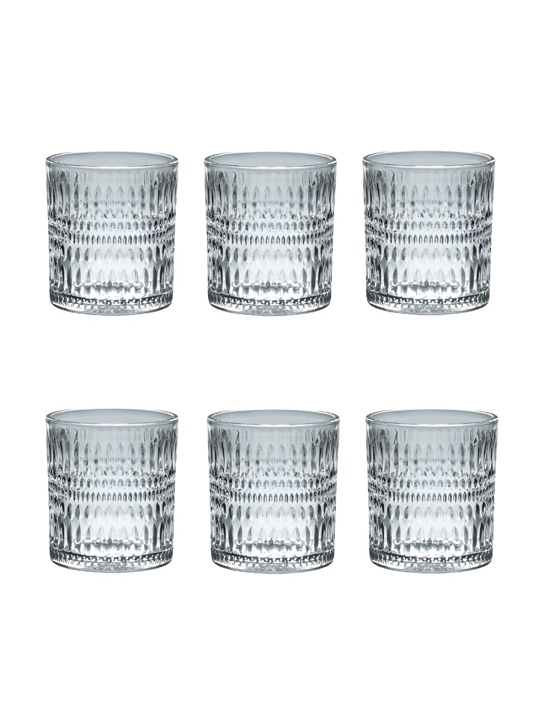 

Aura Transparent 6 Pieces Textured Bar Glasses 265 ml Each
