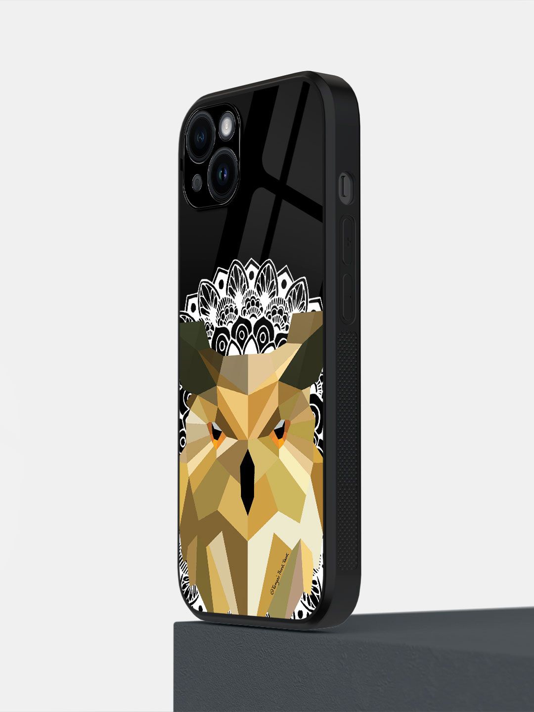 

macmerise Abstract Printed iPhone 14 Plus Back Case Mobile Accessories, Gold