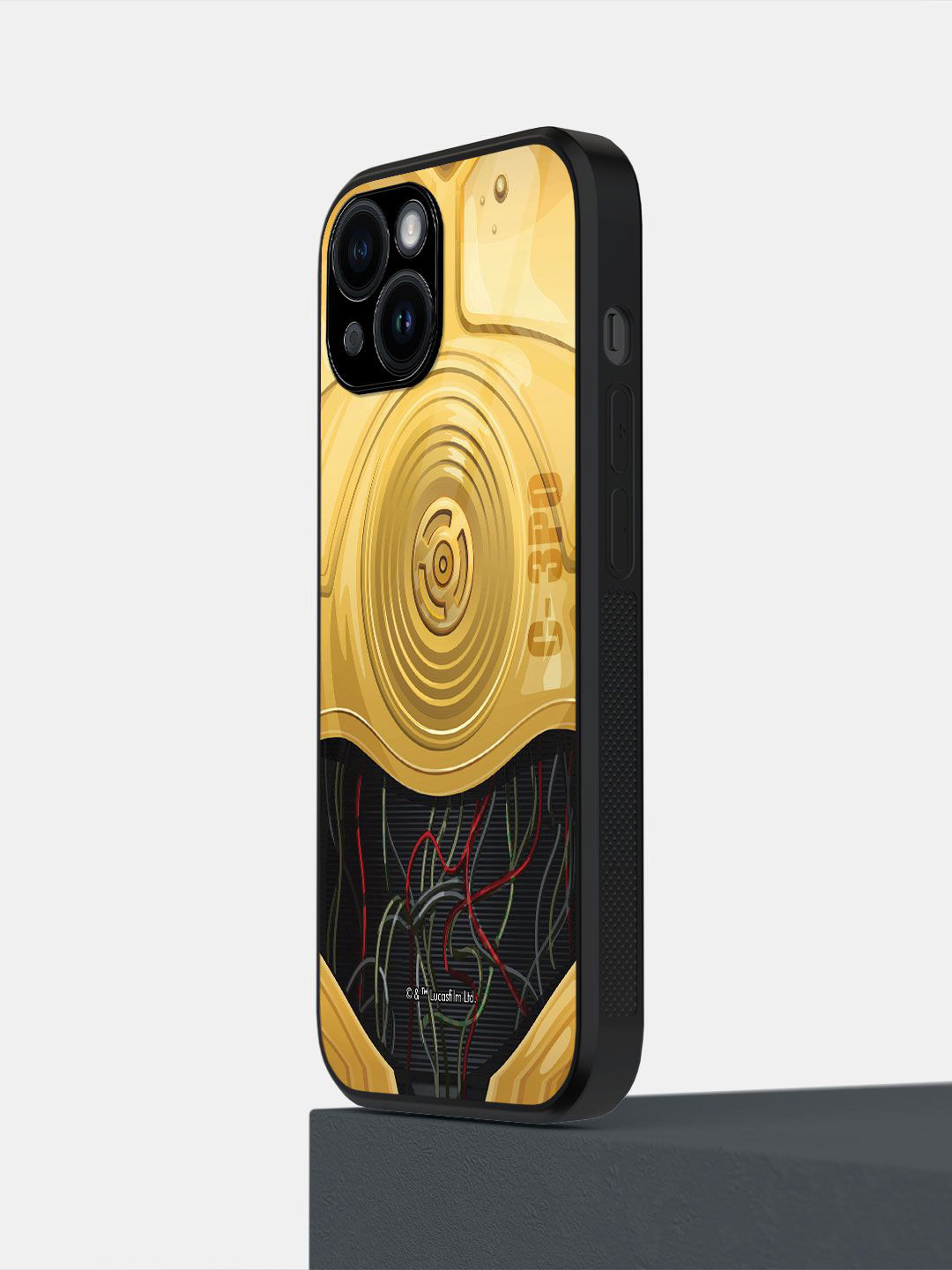 

macmerise Quirky Printed iPhone 14 Back Case Mobile Accessories, Gold