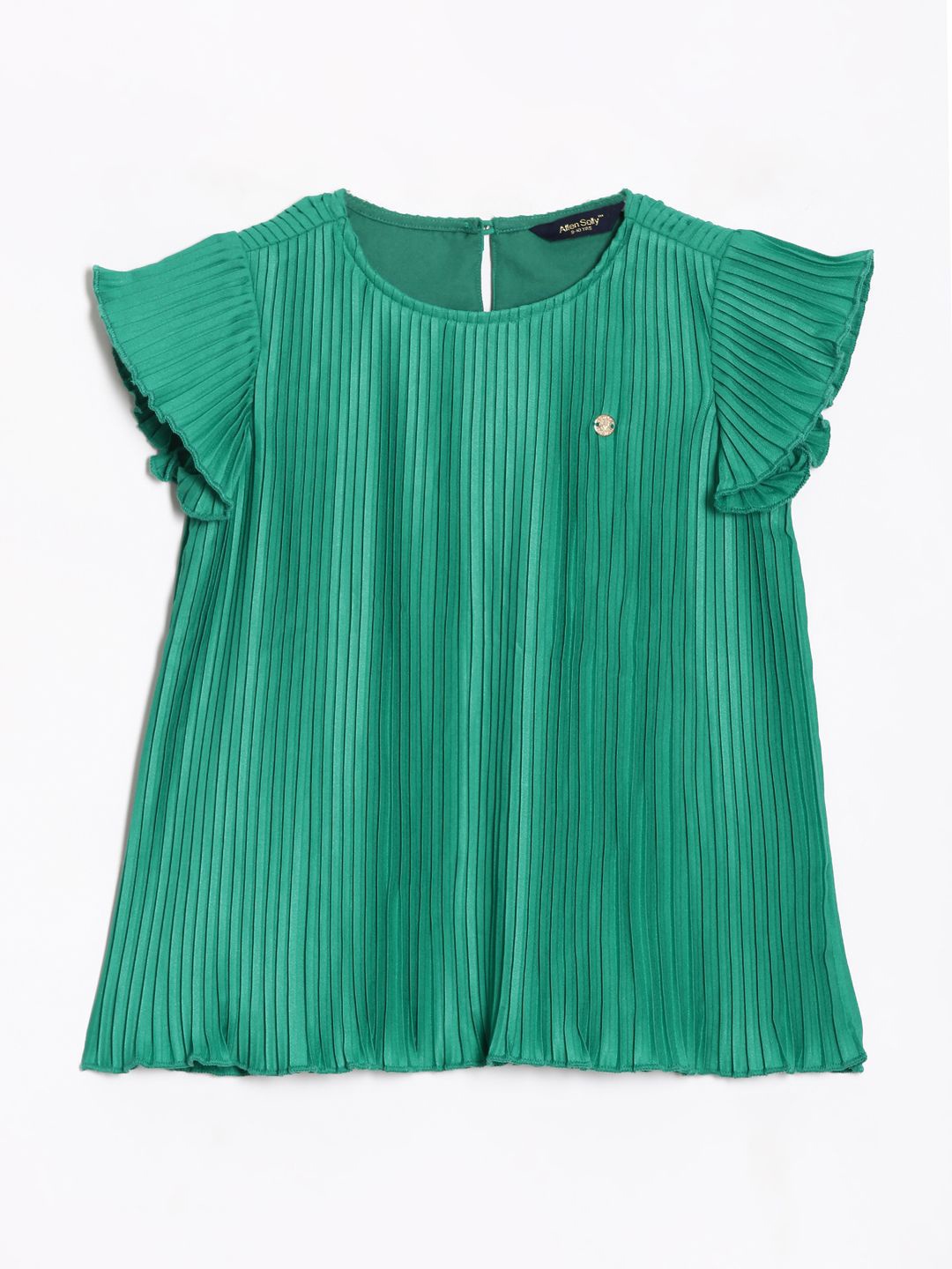 

Allen Solly Junior Girls Solid Round Neck Cotton Top, Green