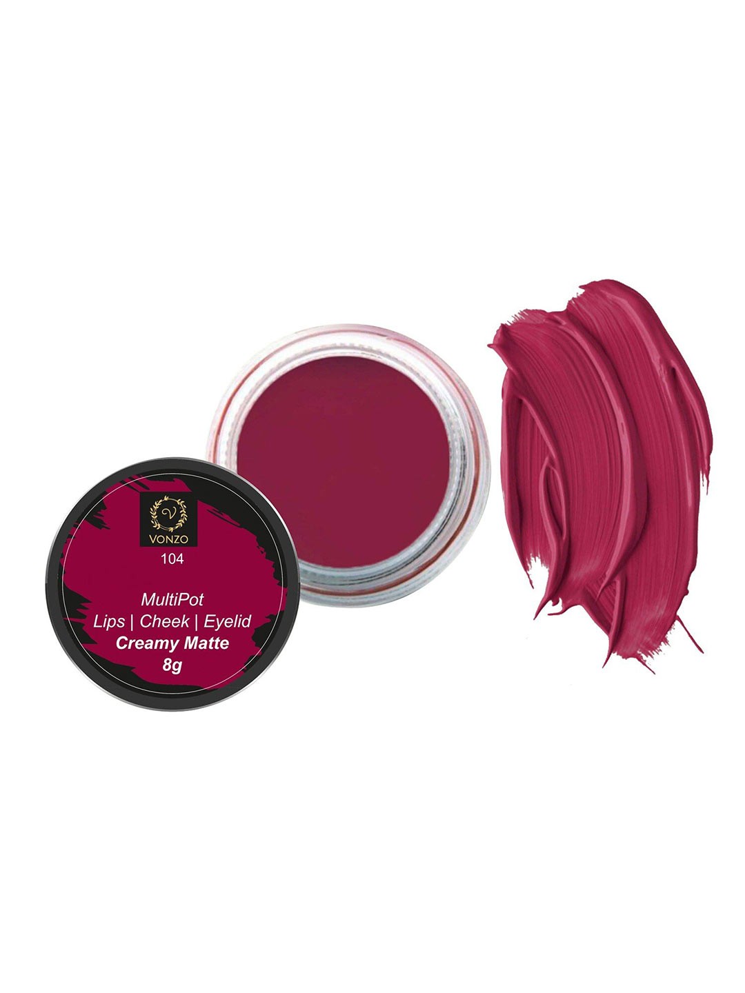 

VONZO Seize the Day MultiPot Cream Matte Lip cheek & Eyelids Tint 8 g - 104, Magenta