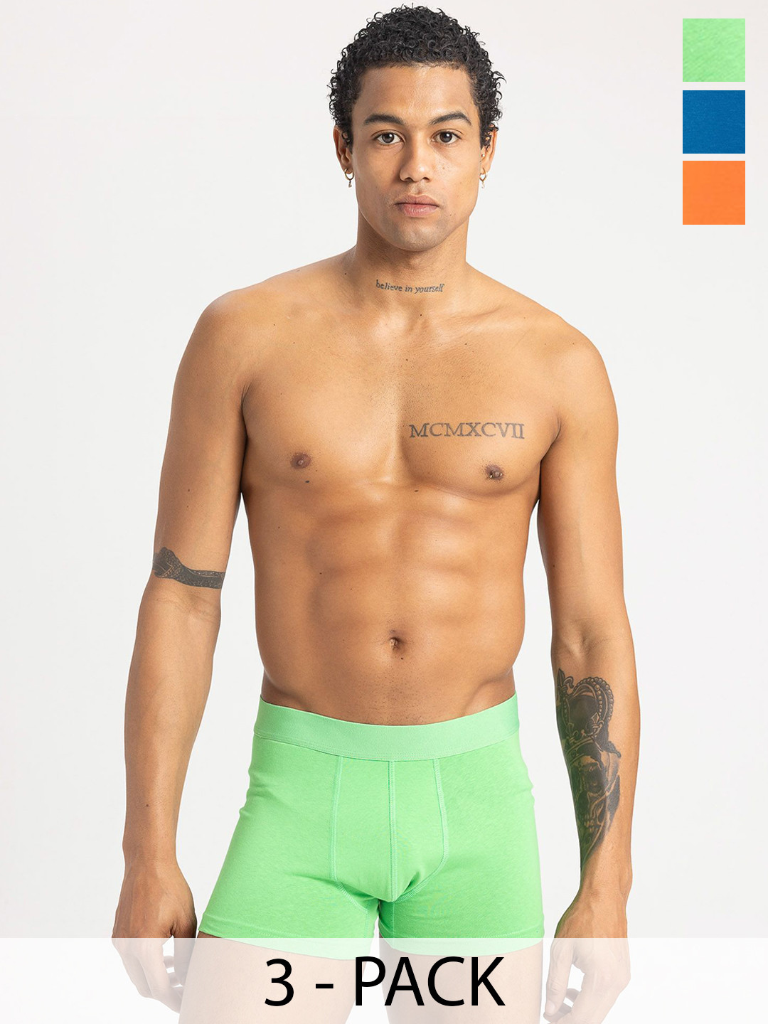 

DeFacto Pack Of 3 Breathability Trunks 233810266-ROYAL, Orange