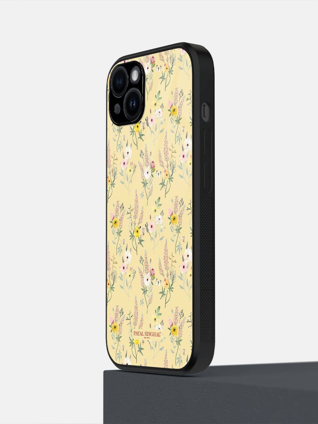 

macmerise Floral Printed iPhone 14 Plus Back Case Mobile Accessories, Yellow