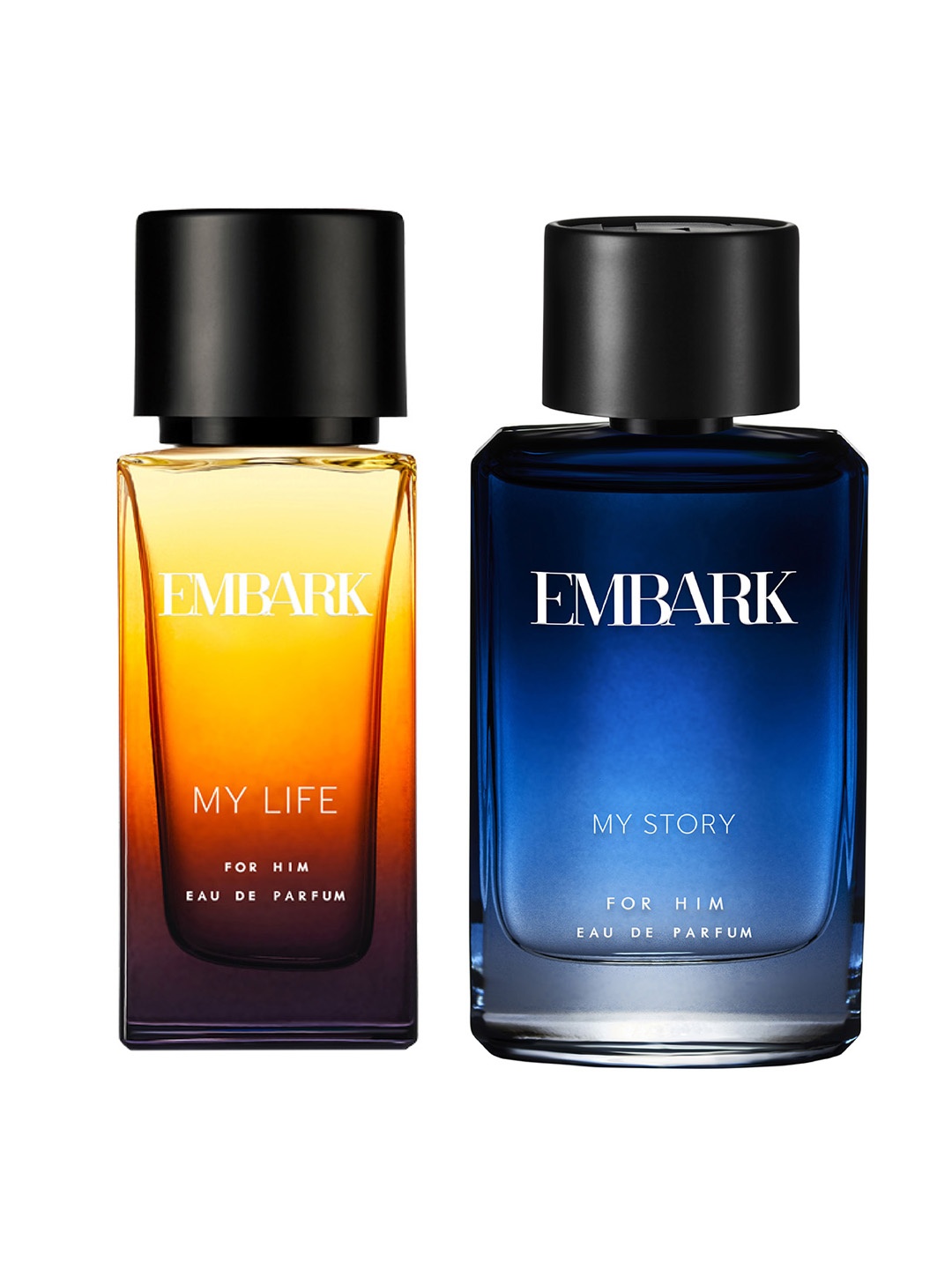 

EMBARK Men Set of 2 Eau De Parfum - My Life 30ml & My Story 100ml, Blue