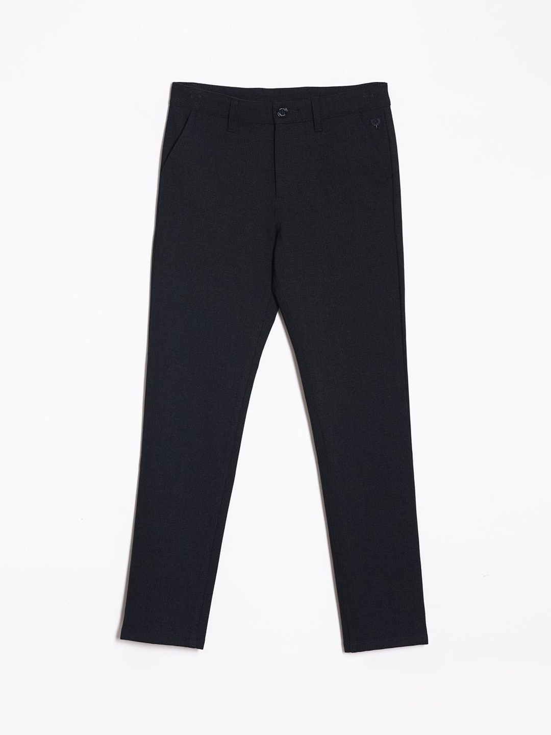

Allen Solly Junior Boys Slim Fit Check Trousers, Navy blue
