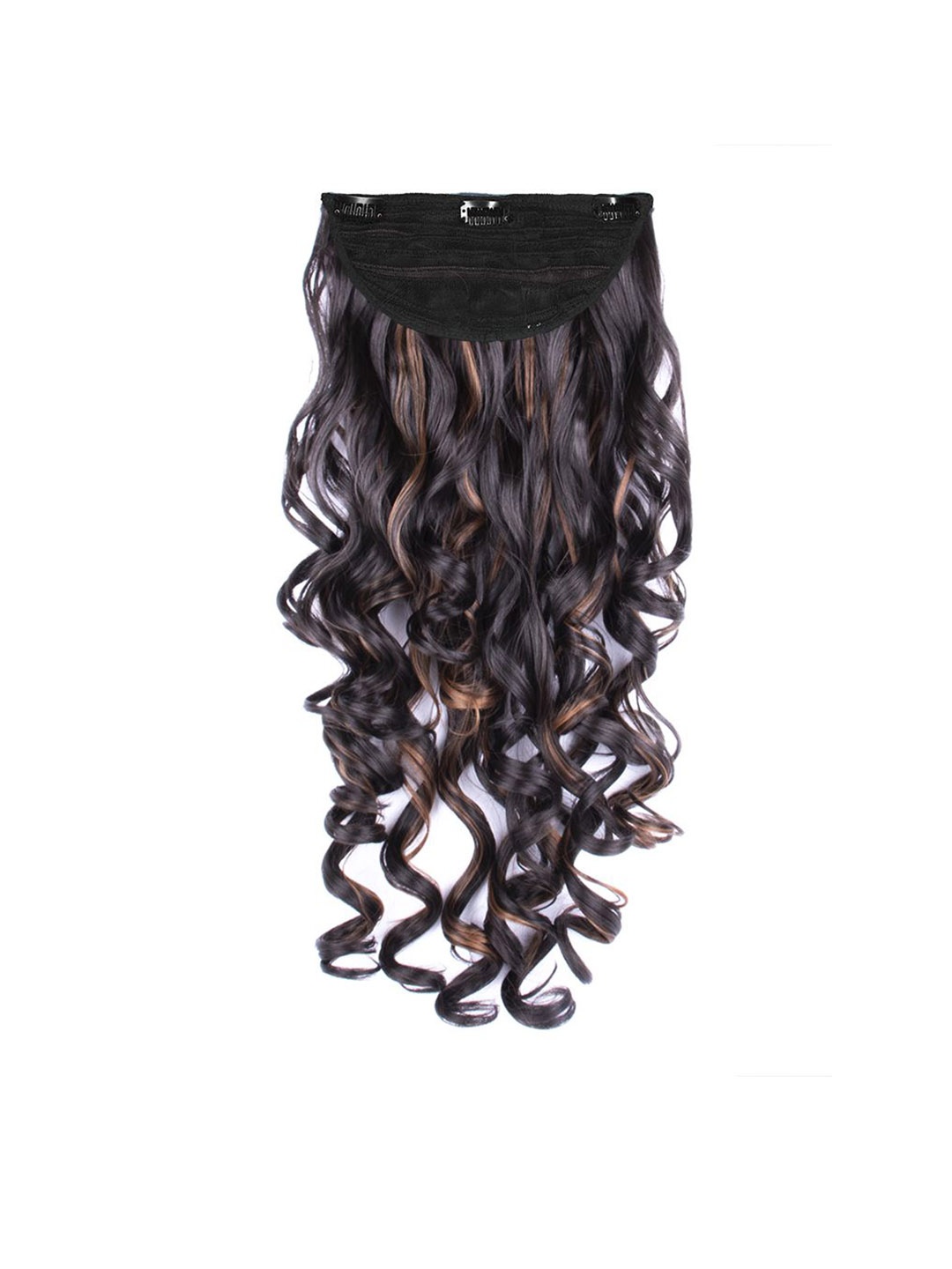 

Streak Street Clip In Curl Hair Extension - 24 Inch - Dark Brown With Copper Highlights