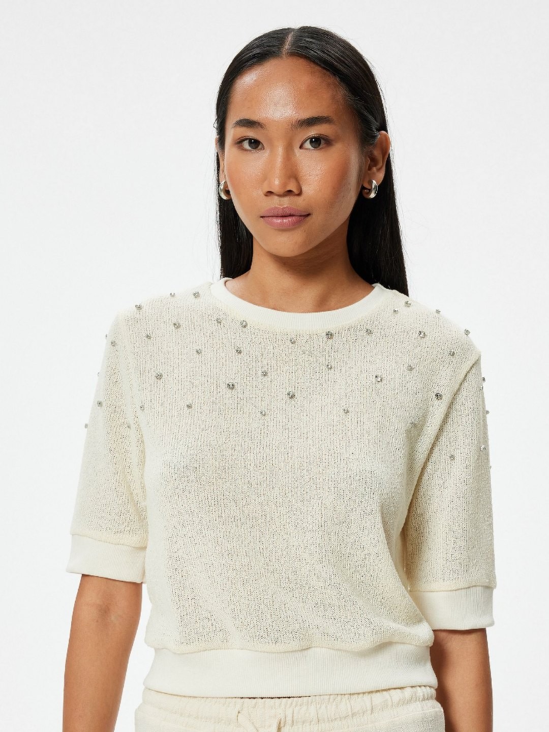 

Koton Women Pockets T-shirt, Beige