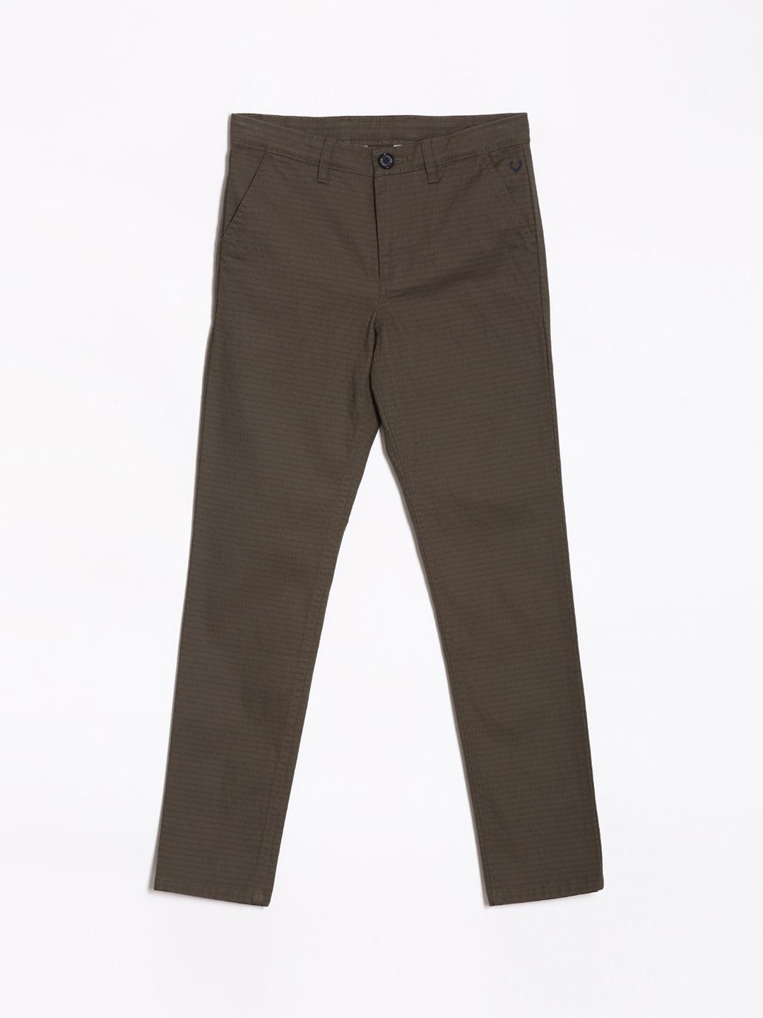 

Allen Solly Junior Boys Textured Slim Fit Mid-Rise Flat-Front Trousers, Brown