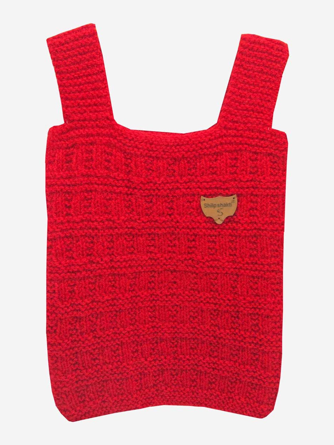 

ShilpShakti Unisex Kids Cable Knit Sweater Vest, Red