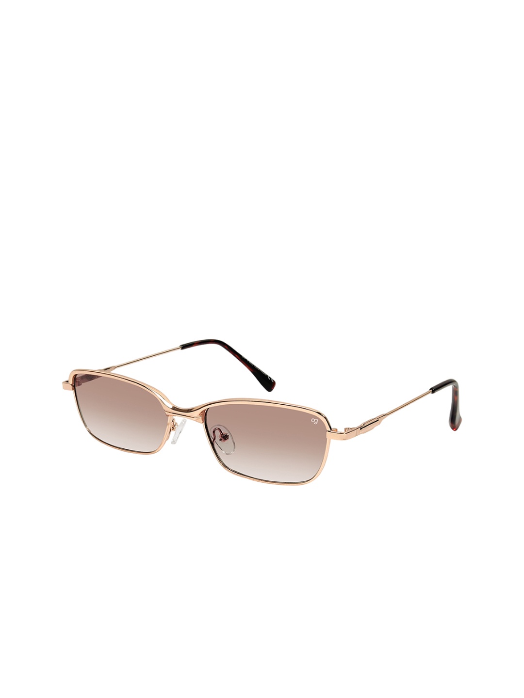 

Woggles Men Rectangle Sunglasses with UV Protected Lens, Brown