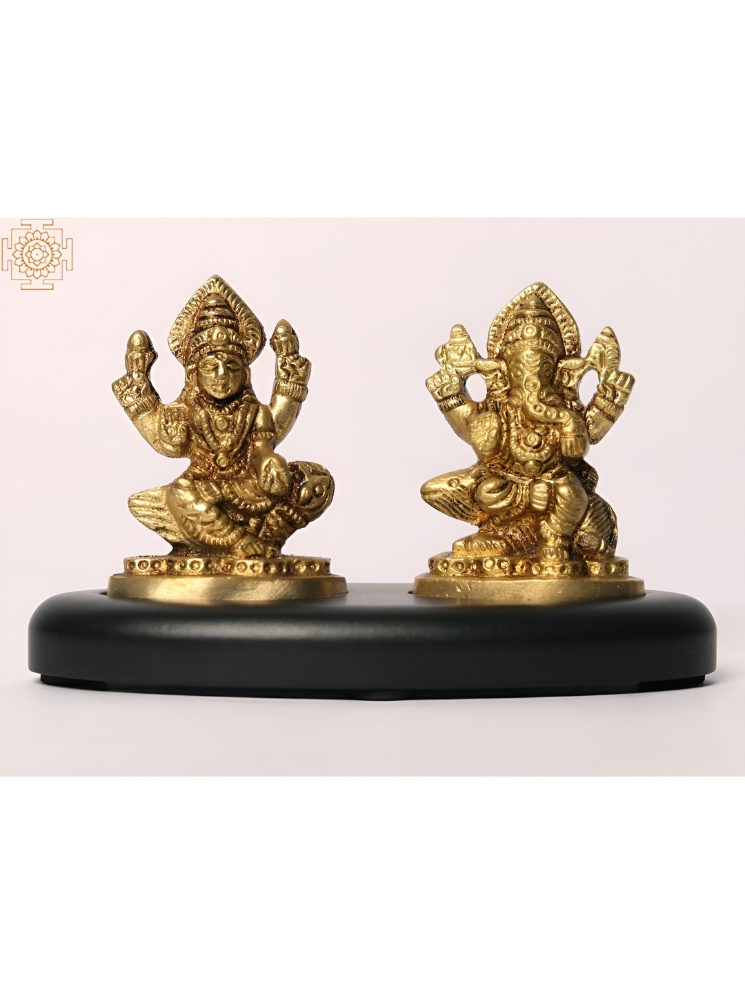 

Exotic India Gold-Toned Lakshmi Ganesha Idol Showpiece