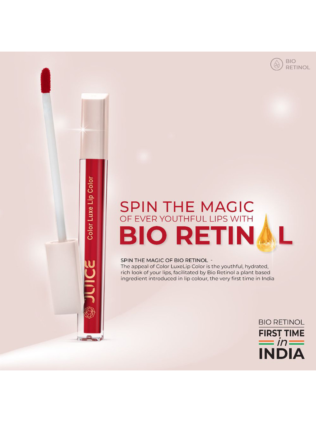 

JUICE Set of Color Luxe Lip Color 2.5ml & Kiss Sensation Lipstick 4g - Shade M14 & M06, Maroon
