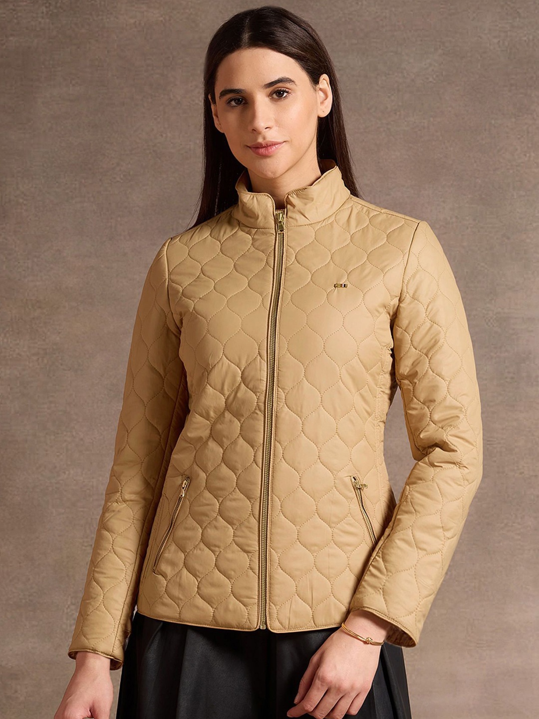 

U.S. Polo Assn. Women Longline Quilted Puffer Jacket, Beige