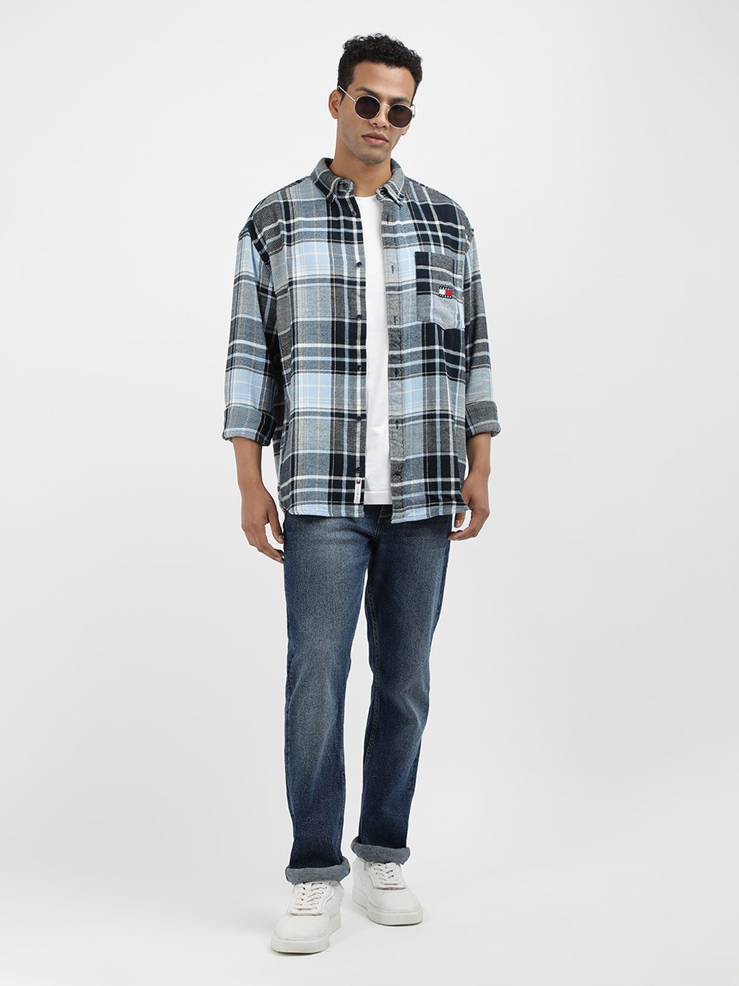 

Tommy Hilfiger Men Tartan Checked Casual Shirt, Blue