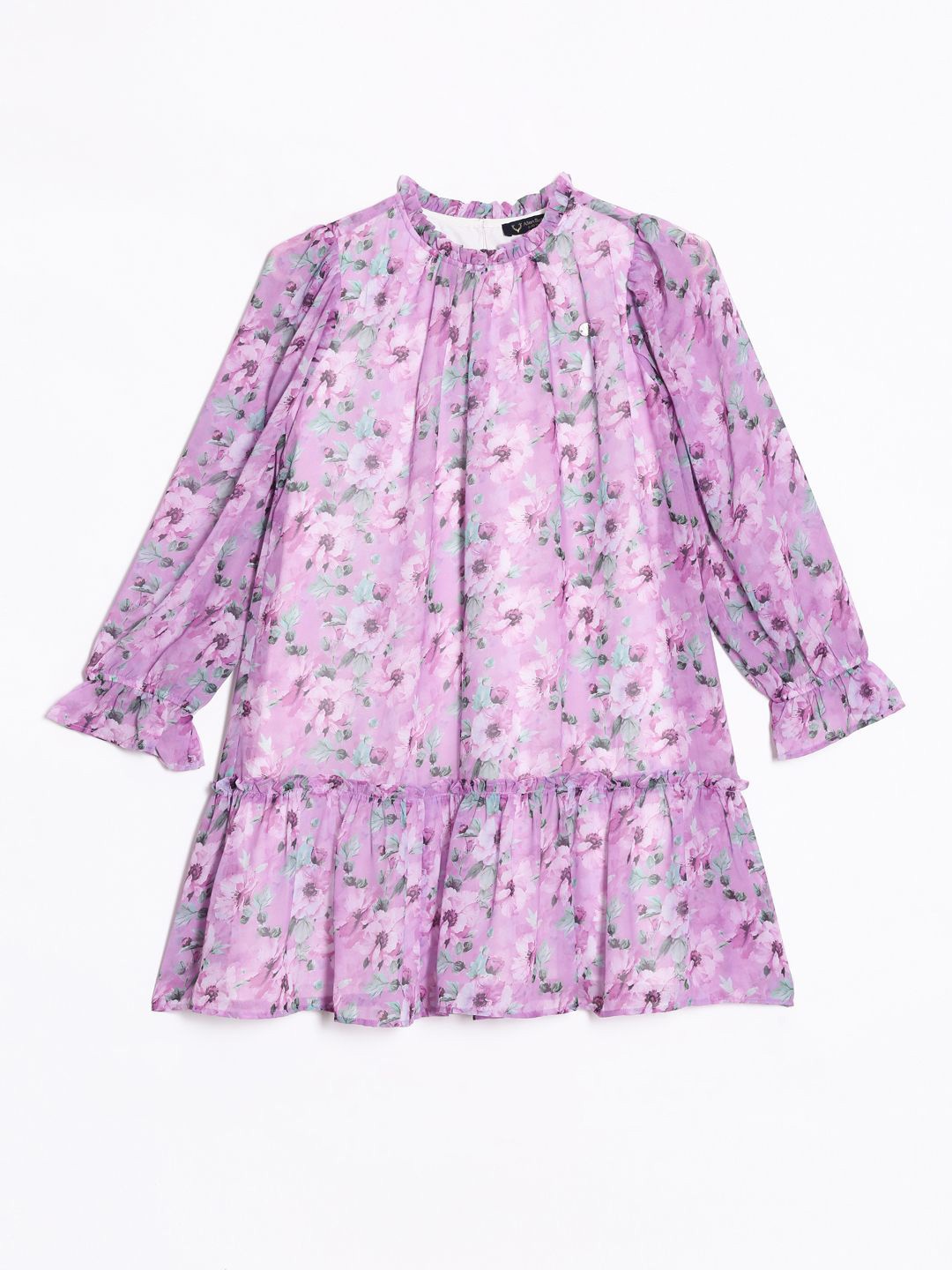 

Allen Solly Junior Girls Floral Printed A-Line Dress, Purple