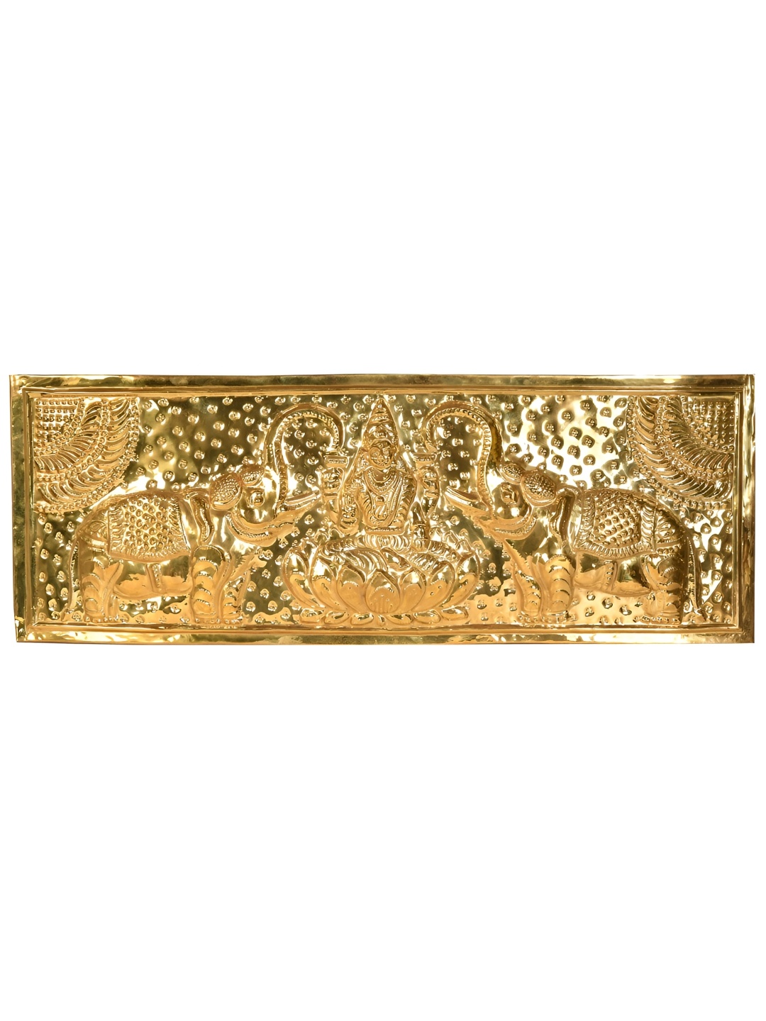 

Exotic India Gold-Toned Gajalakshmi Idol Brass Showpiece