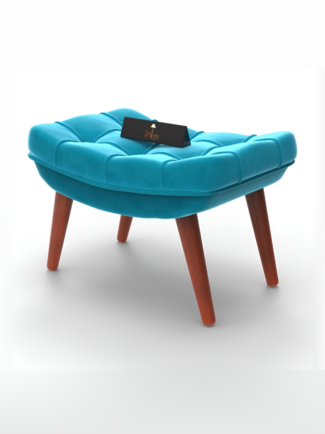 

Wooden Twist Blue & Brown Textured Wooden Ottomans