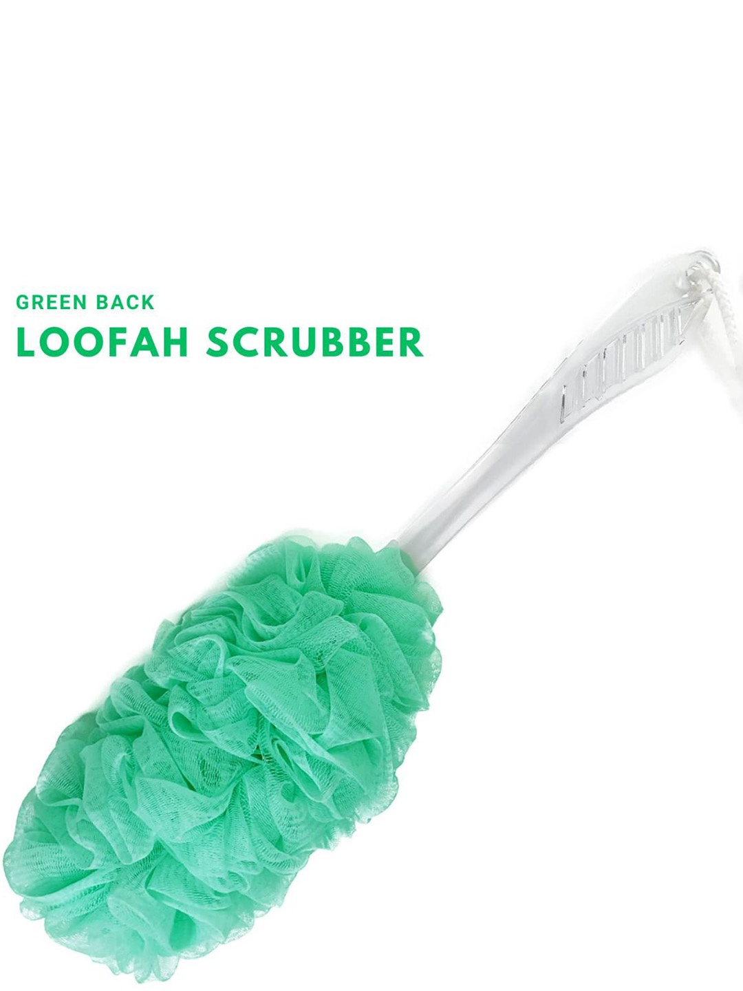 

CareDone Soft Long Loofah with Handle, Green