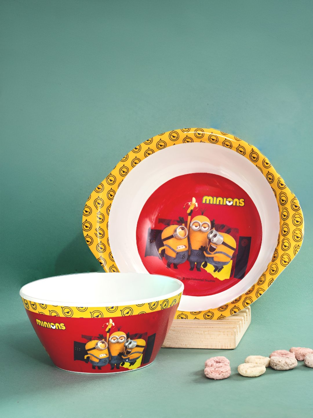 

Servewell White & Red 2 Pieces Printed Melamine Bowls